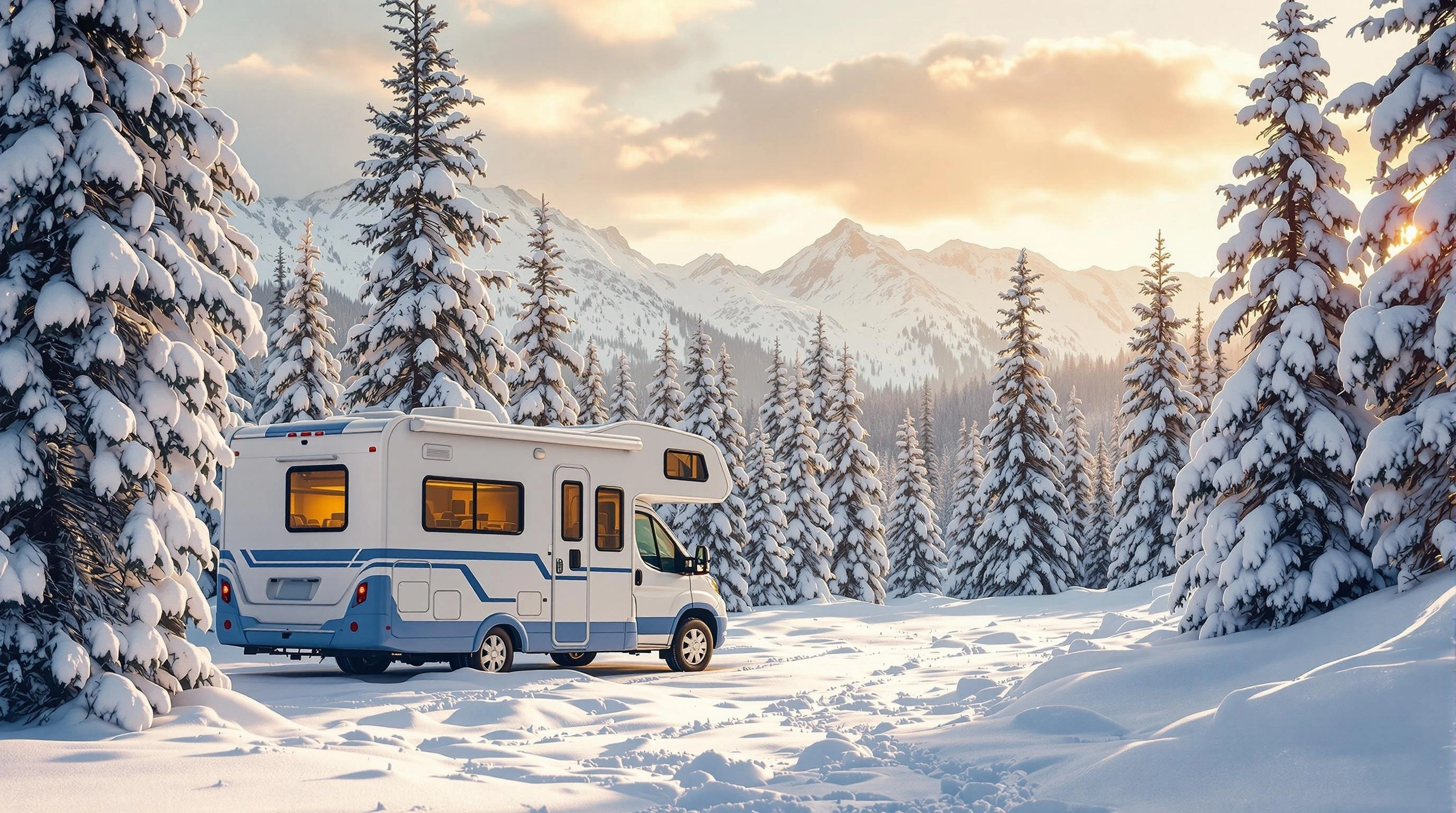 Winter camping in the Alps